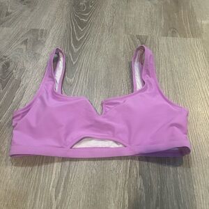 Amazon Purple bikini top with cut outs size small- padded